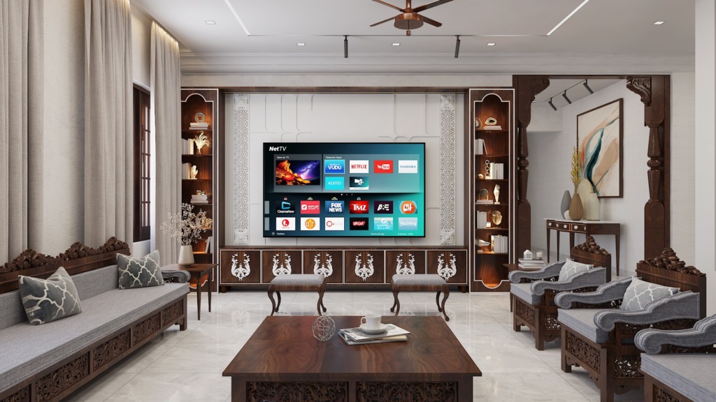 Living room, second view at House of Heritage, by Kaari Studio
