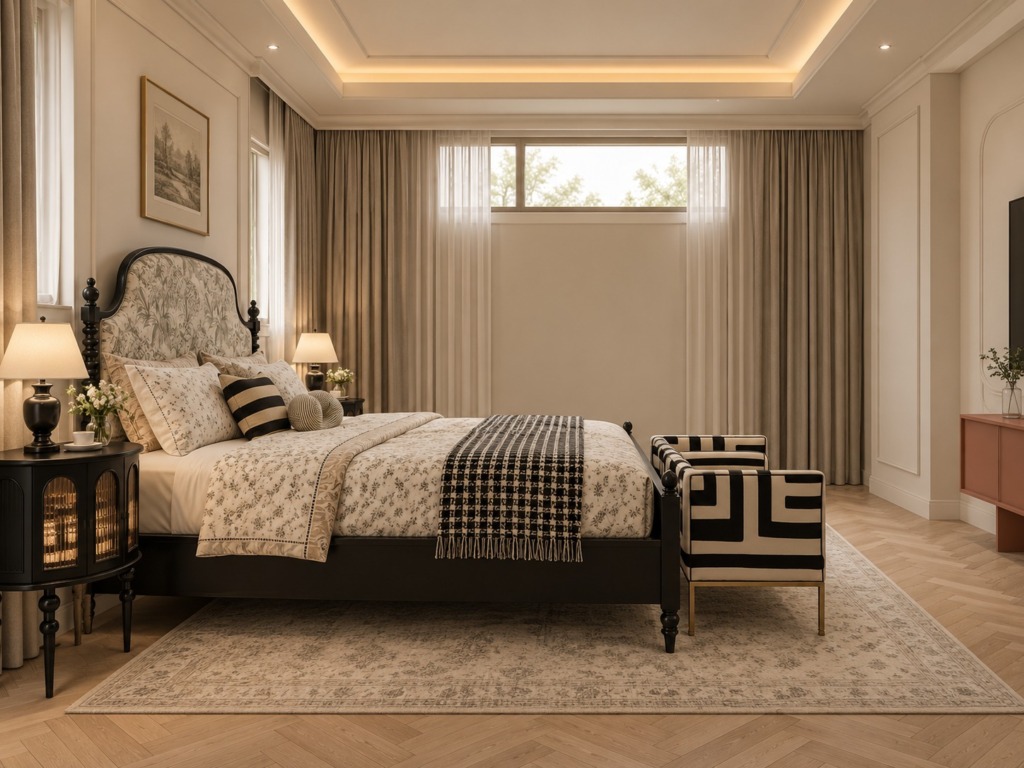 Bedroom 1 at The Mayfair House, by Kaari Studio
