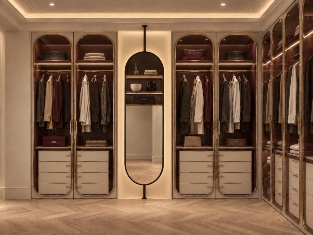 Bedroom wardrobe 2 at The Mayfair House, by Kaari Studio