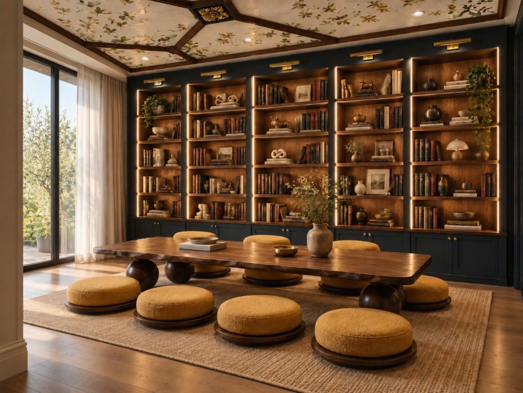 Library at The Mayfair House, by Kaari Studio