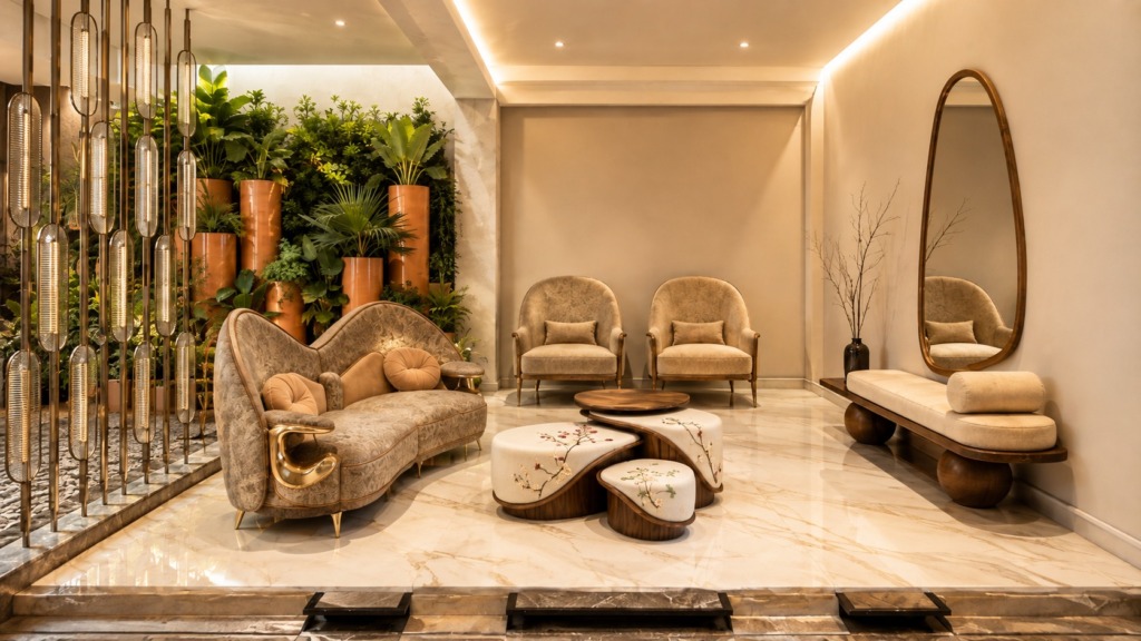 Foyer at The Sculpted Residence, by Kaari Studio