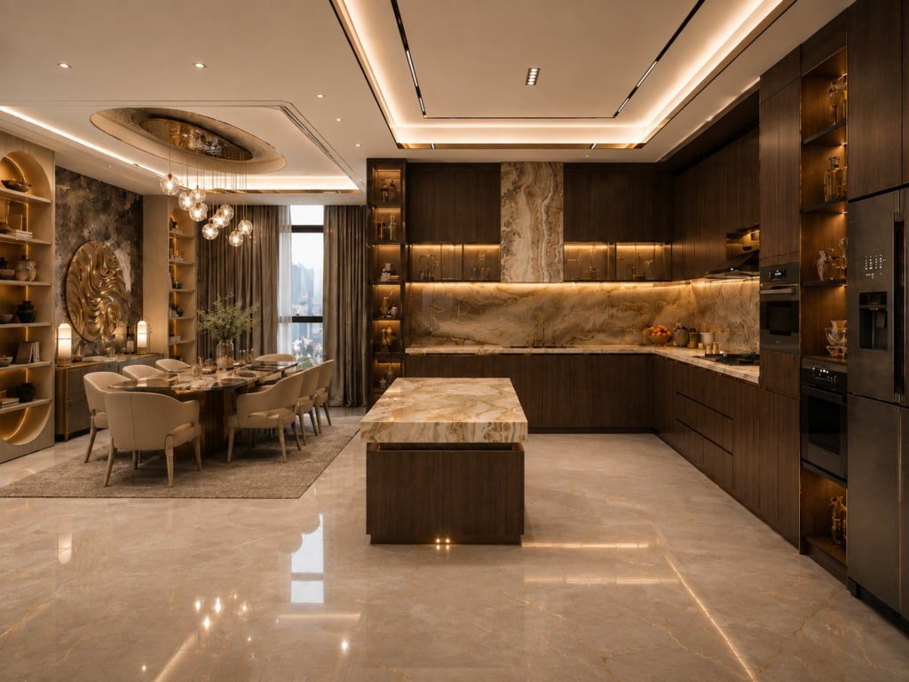 Kitchen at The Sculpted Residence, by Kaari Studio