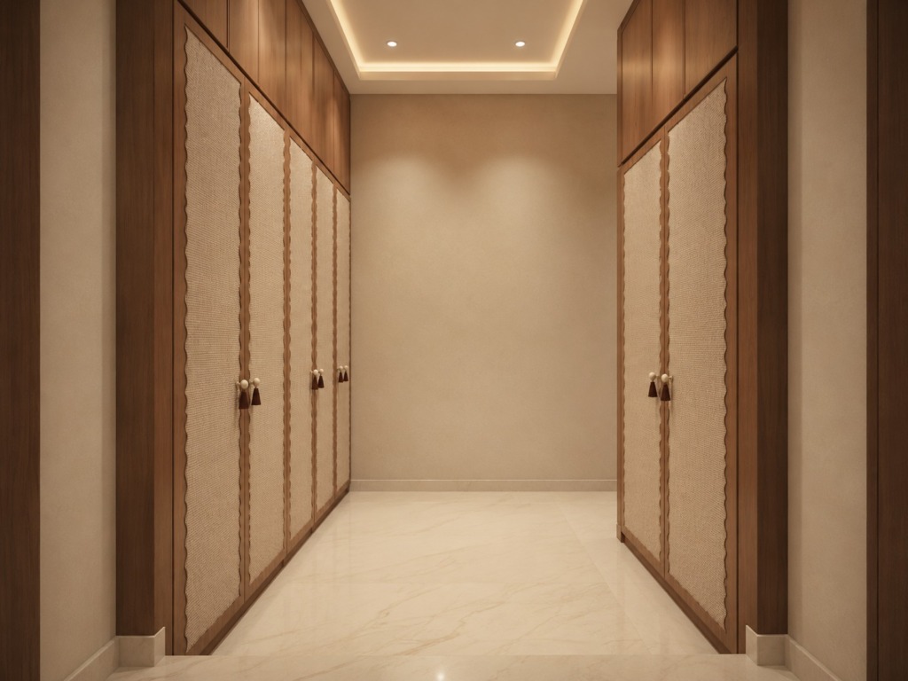Walk-in wardrobe bedroom 2 at The Sculpted Residence, by Kaari Studio