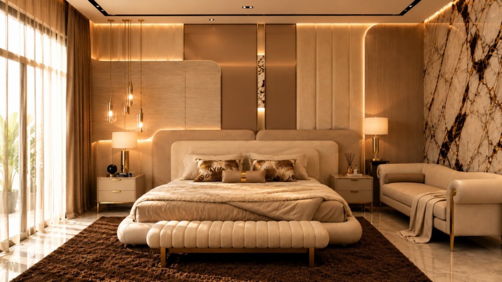 Bedroom at The Urban Retreat, by Kaari Studio