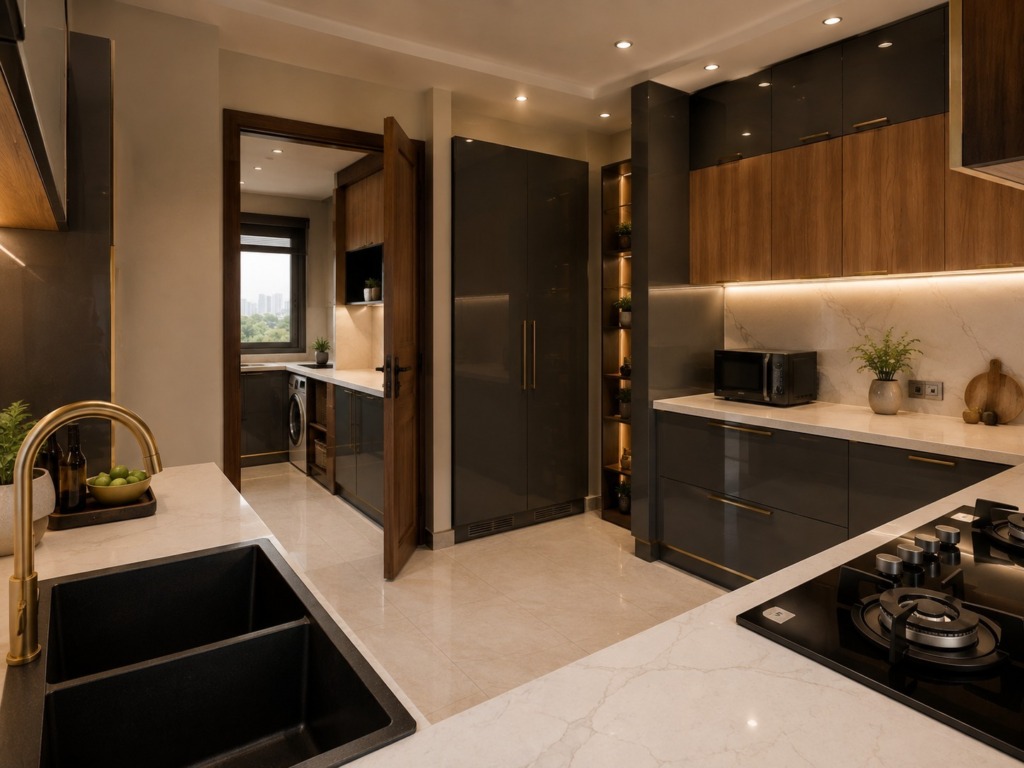 Kitchen 2 at The Urban Retreat, by Kaari Studio